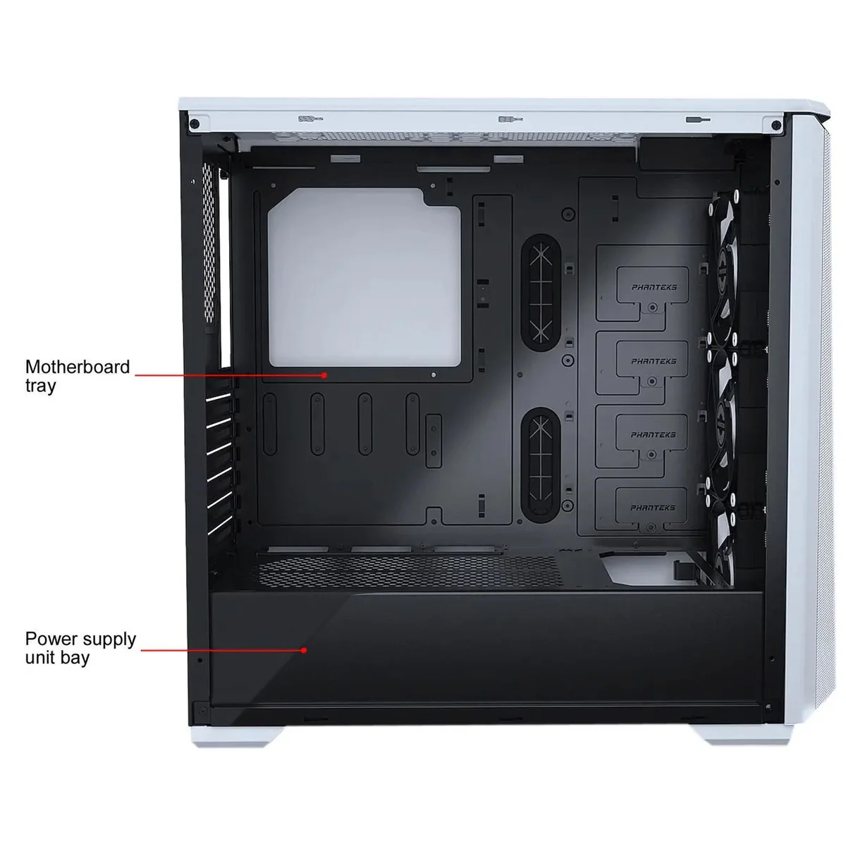 Phanteks Eclipse P400A DRGB Tempered Glass Digital Mid-Tower Chassis Case (Glacier White) (PH-EC400ATG-DWT01) - Image 12