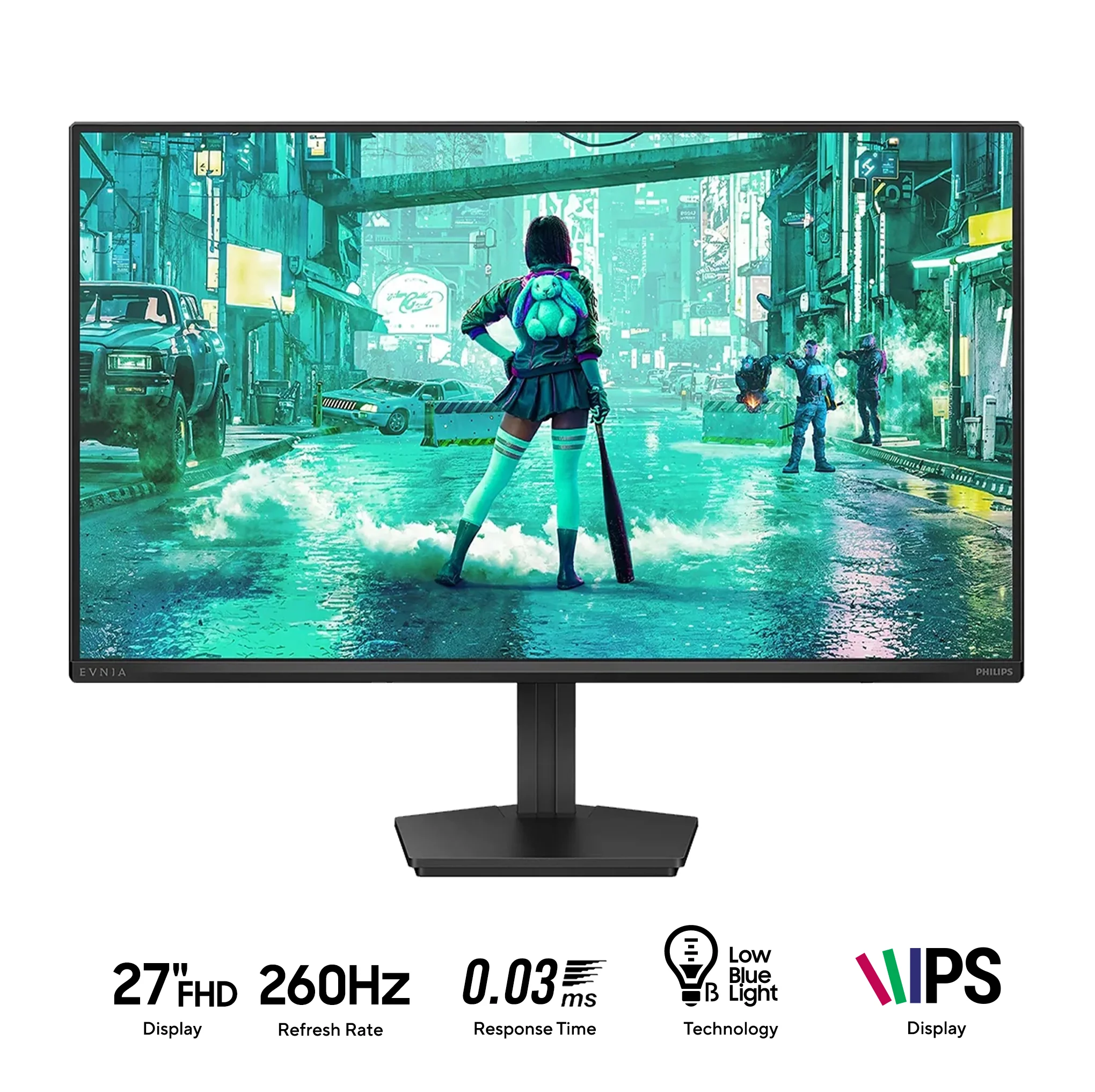 Philips 27M2N3200PF/71 27" FHD (1920x1080) 260Hz 0.3ms GTG Fast IPS Gaming Monitor with Tilt Adjustment