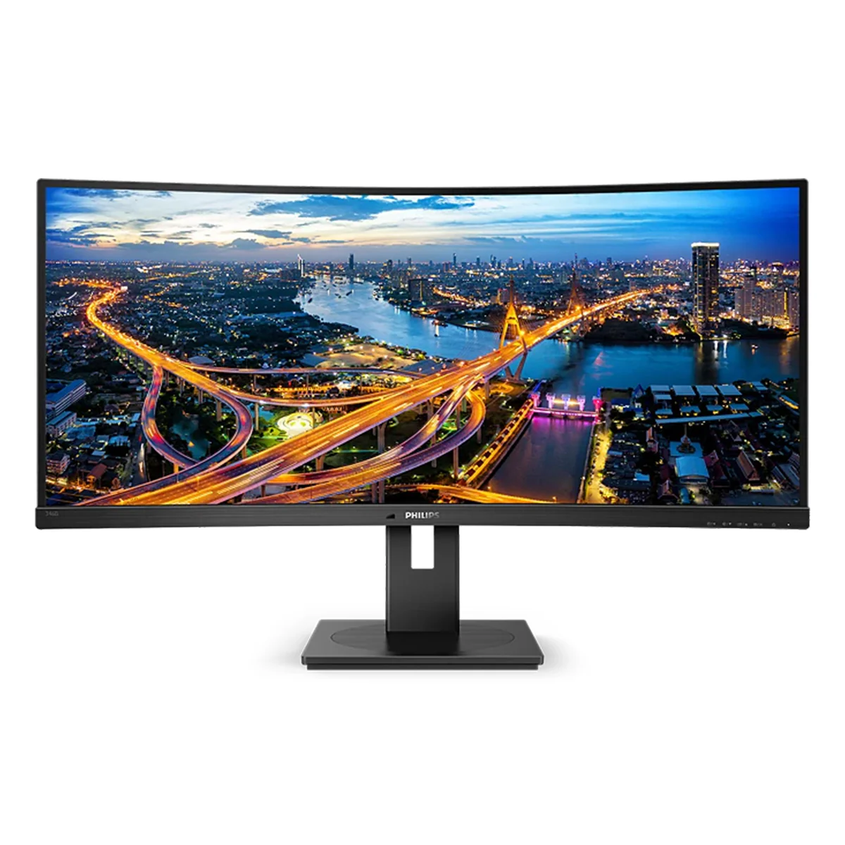 Philips B Line 346B1C/71 34" WQHD (3440x1440) 100Hz 4ms GTG VA Curved Ultrawide LCD Monitor with USB-C Dock and Tilt/ Height/ Swivel Adjustment (Black) - Image 2