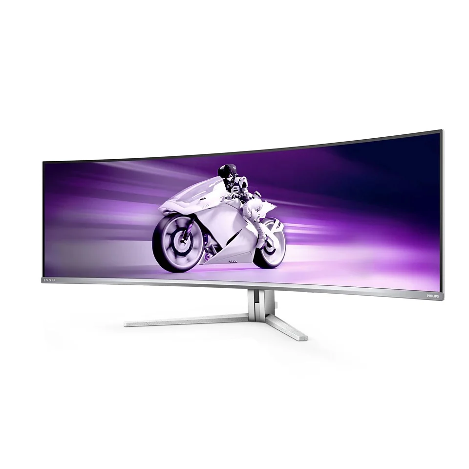 Philips Evnia 49M2C8900L/00 48.9" Dual QHD (5120x1440) 144Hz 0.03ms GTG QD OLED Curved Gaming Monitor with Tilt/Swivel & Height Adjustment (White) - Image 3
