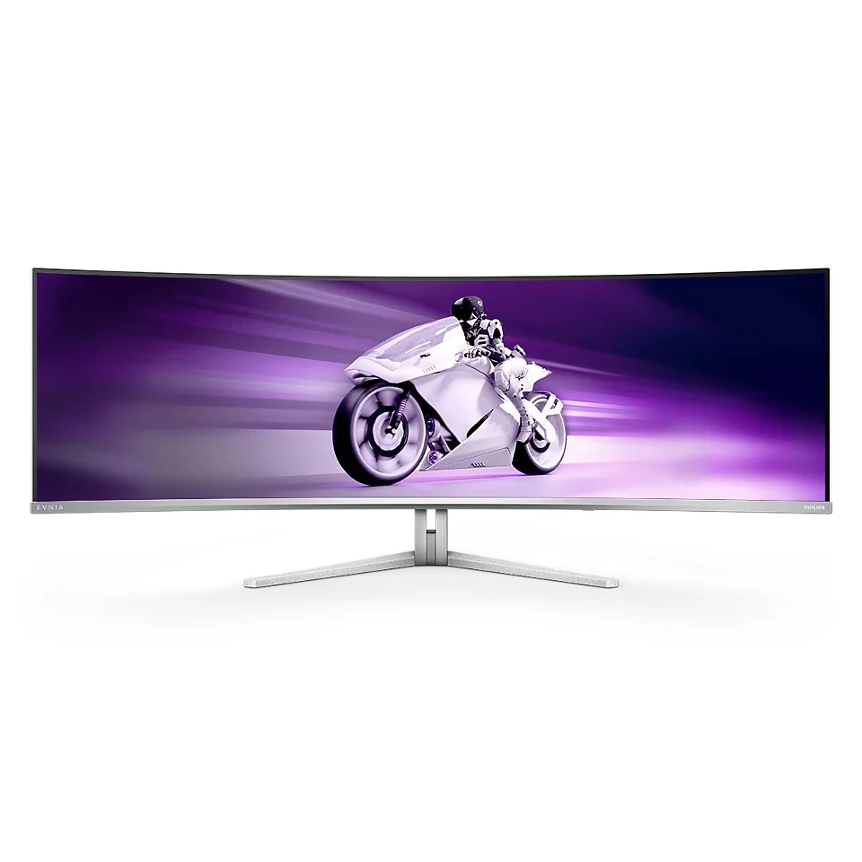 Philips Evnia 49M2C8900L/00 48.9" Dual QHD (5120x1440) 144Hz 0.03ms GTG QD OLED Curved Gaming Monitor with Tilt/Swivel & Height Adjustment (White) - Image 8