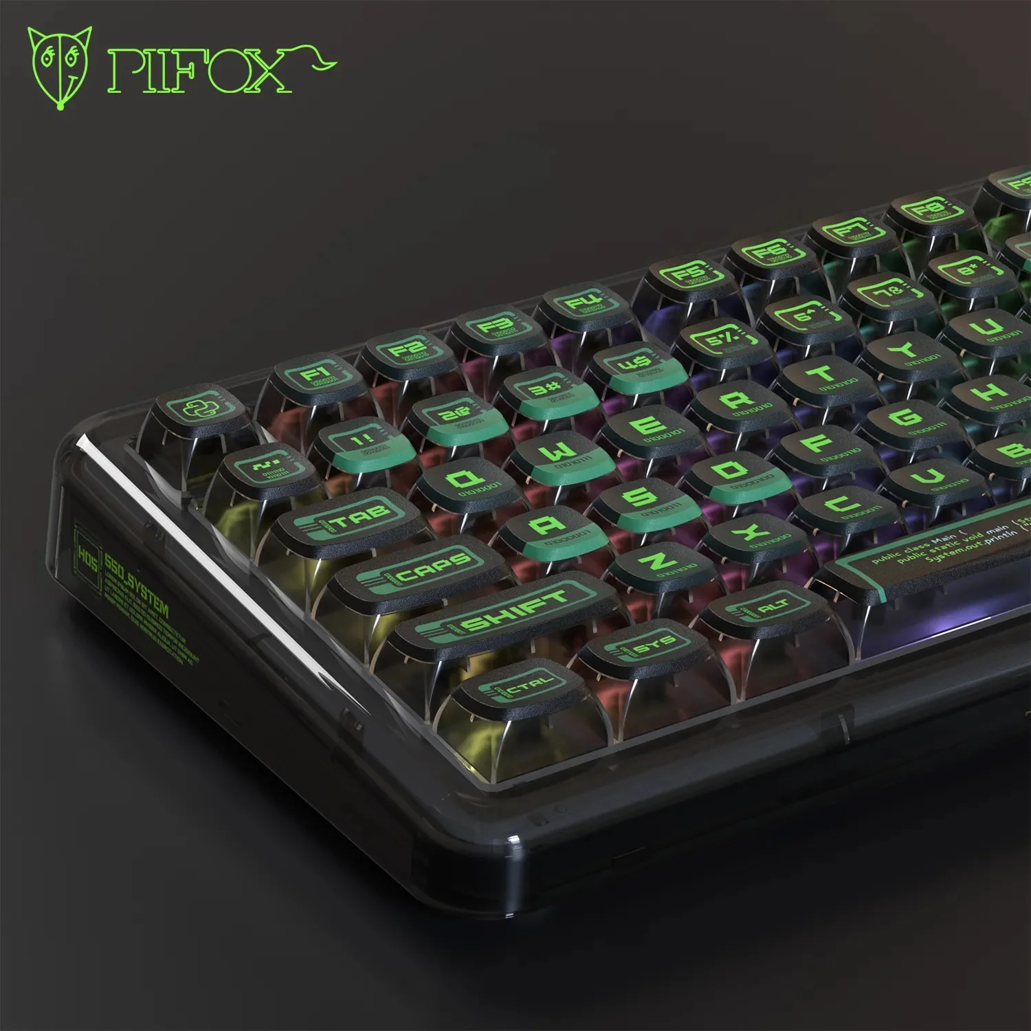 PIIFOX 117-Key Dye-Subbed PBT ASA Profile Pudding Keycaps Set (Binary) - Image 2