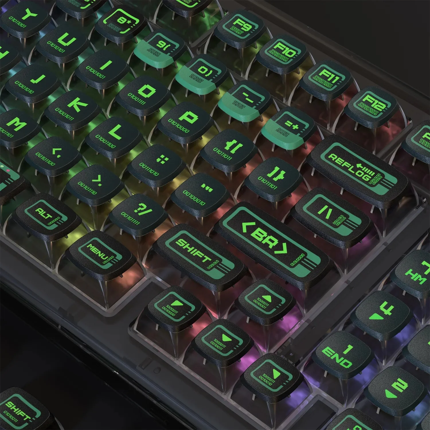PIIFOX 117-Key Dye-Subbed PBT ASA Profile Pudding Keycaps Set (Binary) - Image 3