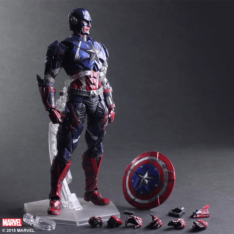 PLAY ARTS-KAI A/F MARVEL UNIVERSE VARIANT CAPTAIN AMERICA DESIGNED BY HITOSHI KONDO - Image 8