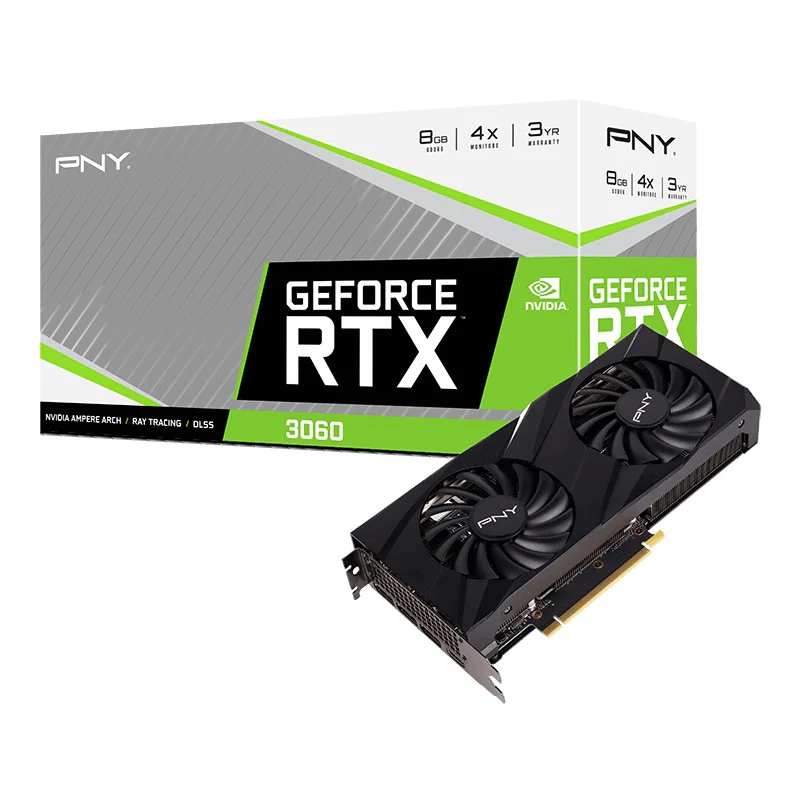 PNY GeForce RTX 3060 8GB Verto Dual Fan Graphics Card (VCG30608DFBPB1) - Image 9