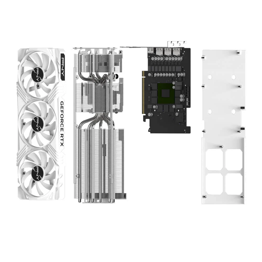 PNY GeForce RTX 4070 Ti 12GB LED Verto Triple Fan GDDR6X PCIE 4.0 Graphics Card (White) (VCG4070T12TFWXPB1) - Image 9