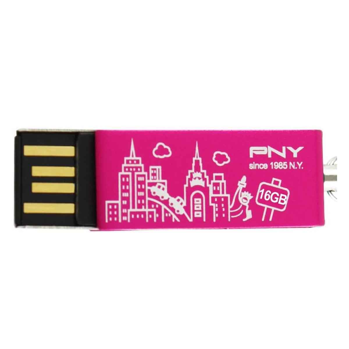PNY Lovely Attache USB 2.0 16GB Pink - Image 2