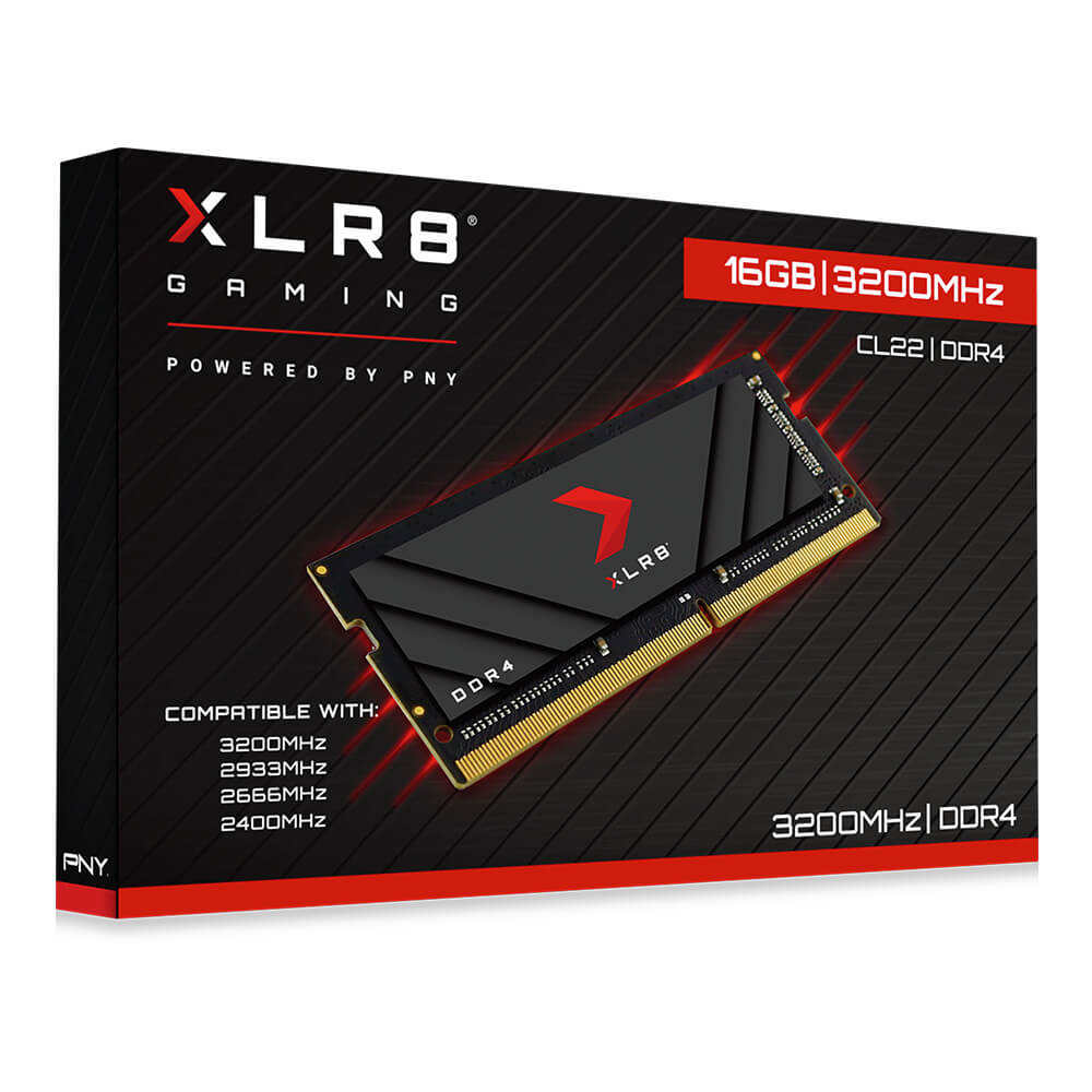 PNY XLR8 Gaming 16GB DDR4 3200MHZ CL22 SODIMM Memory (MN16GSD43200XR-RB) - Image 2