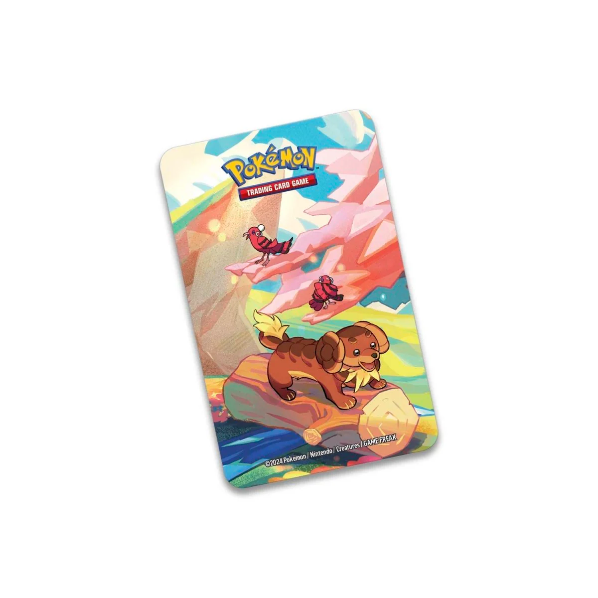 Pokemon TCG Vibrant Paldea Mini Tin (Dachsbun & Oricorio, Arboliva & Leafeon, Ceruledge & Goomy, Palafin & Pachirisu, Espathra & Ampharos) - Image 5