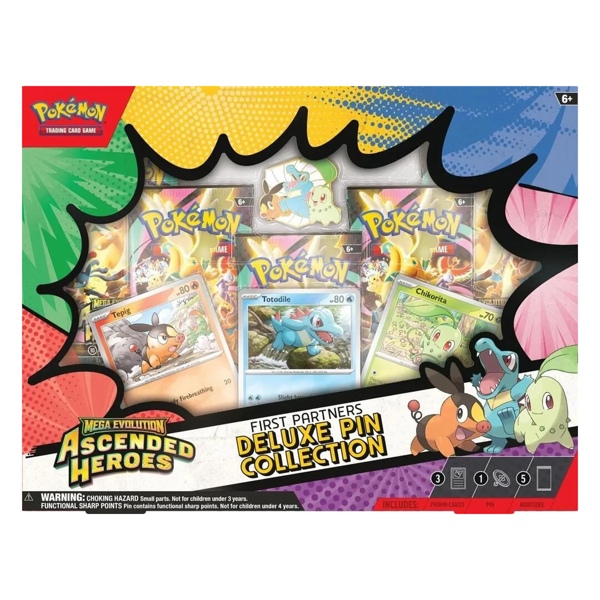 Pokemon Trading Card Game Mega Evolution Ascended Heroes First Partners Deluxe Pin Collection (10-10301-108) - Image 2