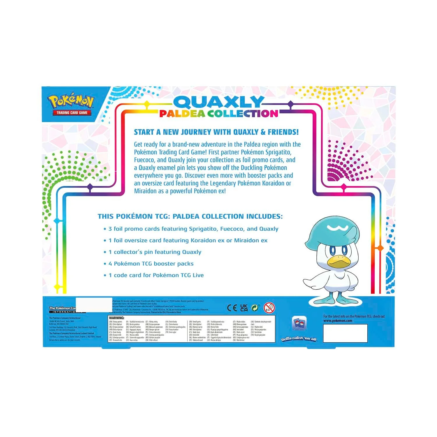 Pokemon Trading Card Game Quaxly Paldea Collection (290-85211) - Image 2