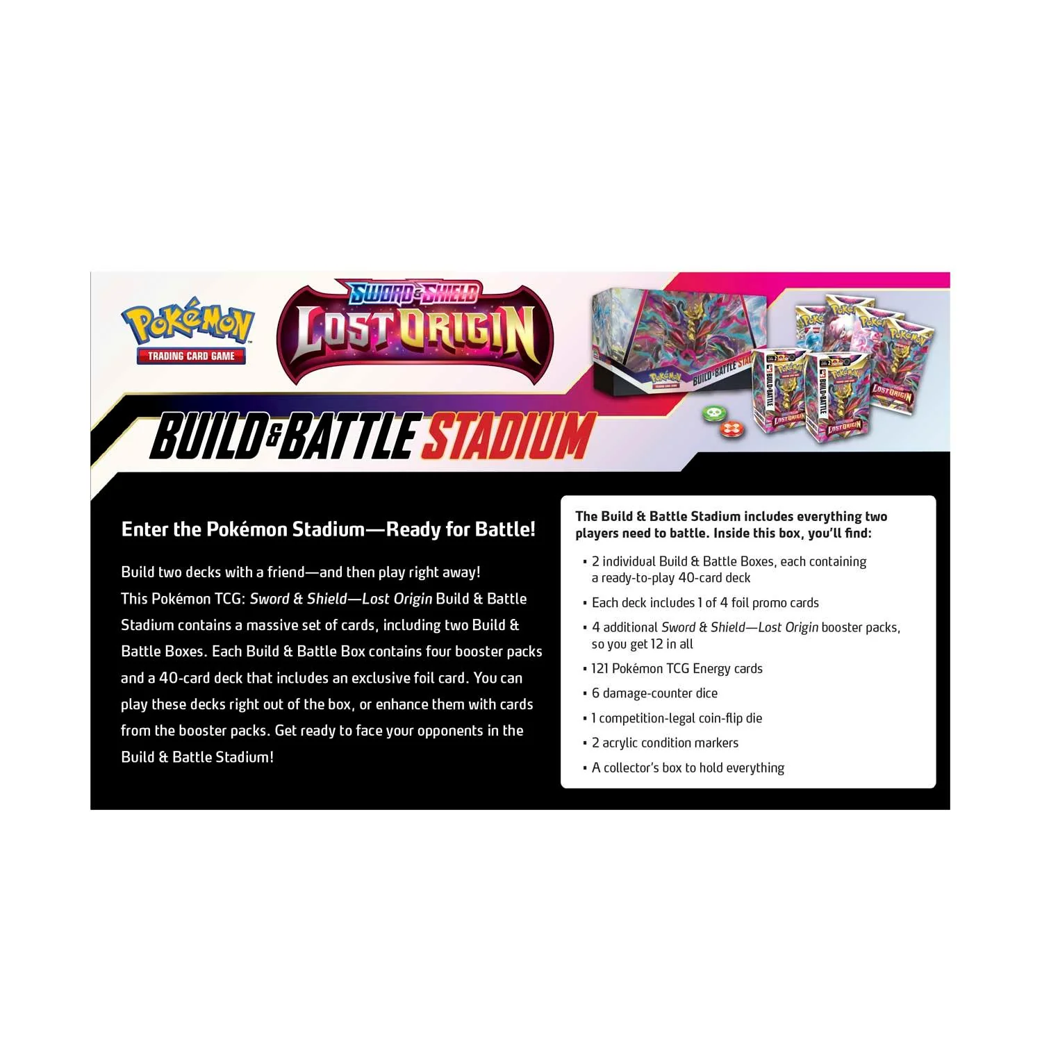 Pokemon Trading Card Game SS11 Sword & Shield Lost Origin Build & Battle Stadium Box (182-85072) - Image 7