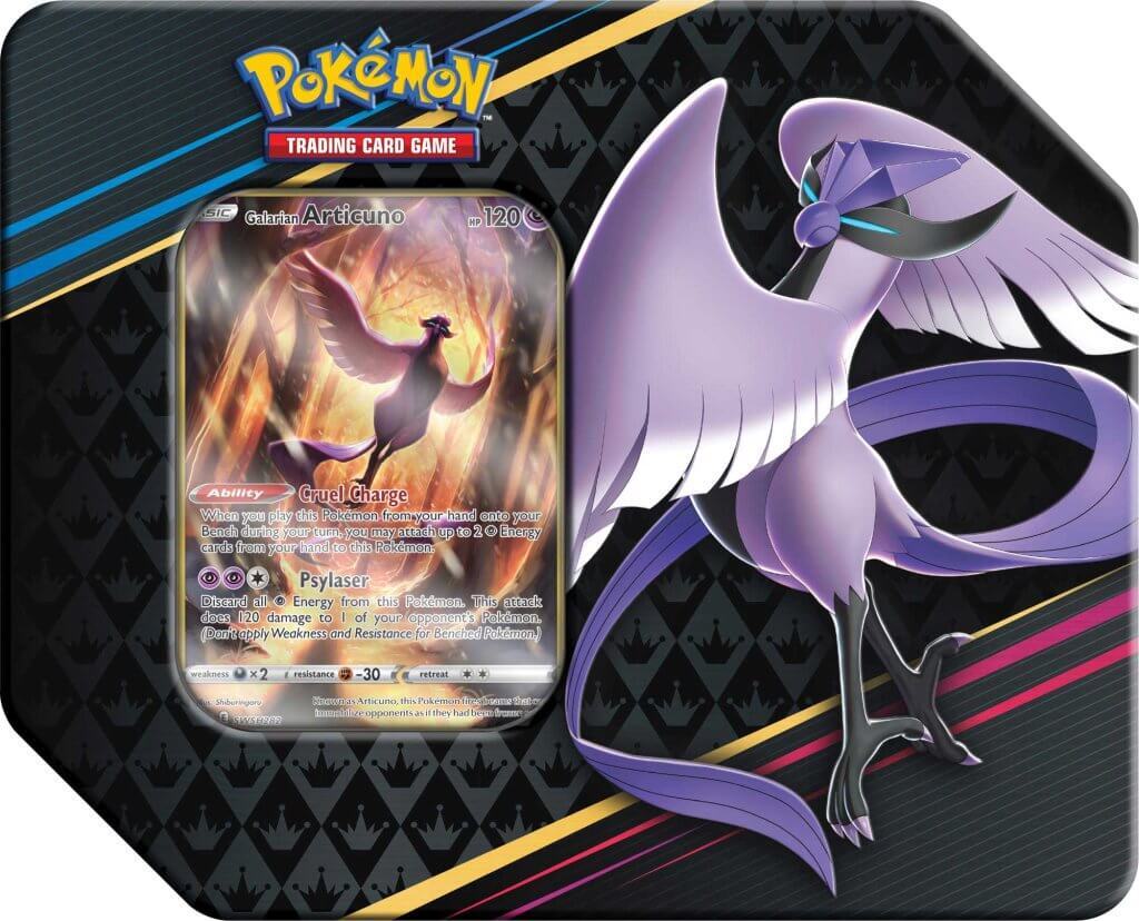 Pokemon Trading Card Game SS12.5 Sword & Shield Crown Zenith Tin Case (Galarian Articuno) (210-85194)