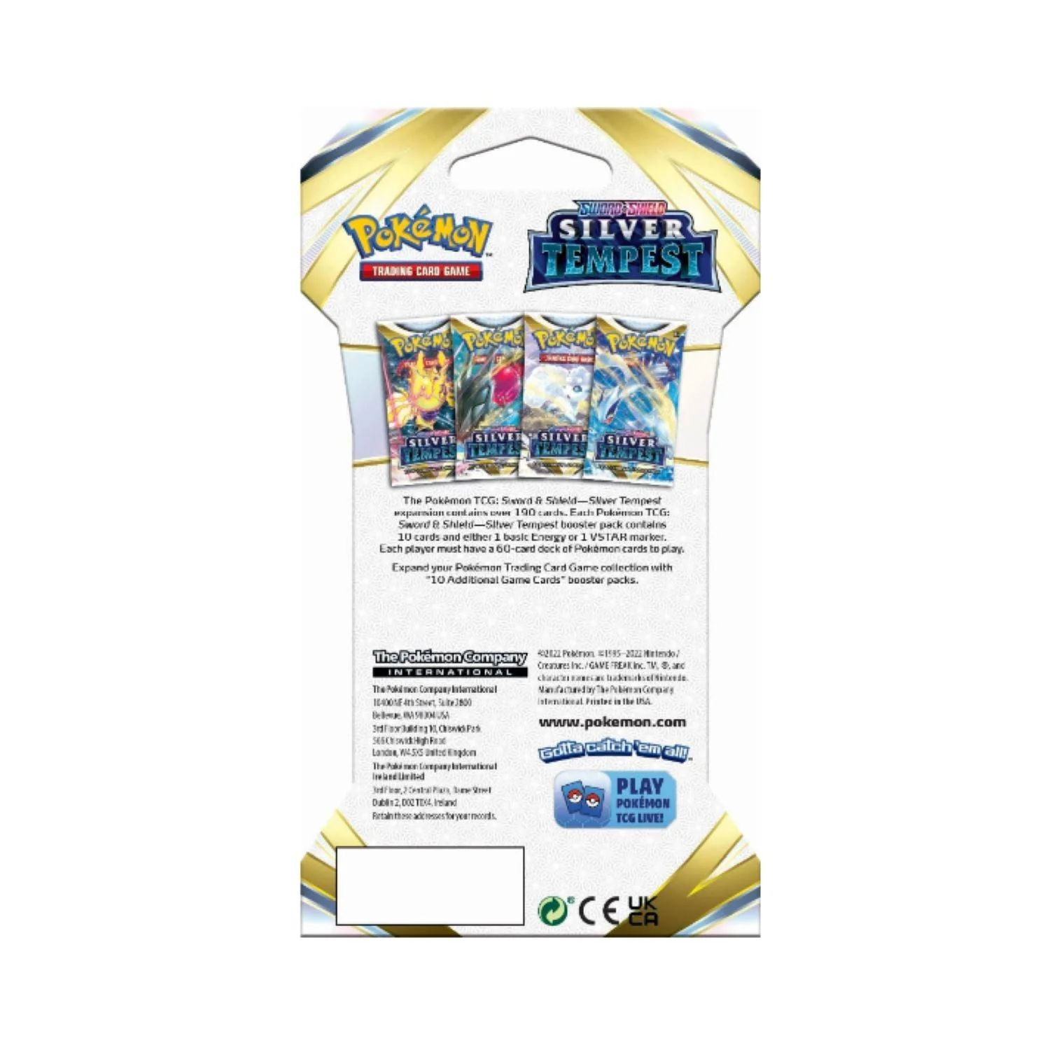 Pokemon Trading Card Game SS12 Sword & Shield Silver Tempest Booster (Sleeved) (183-85092) - Image 6