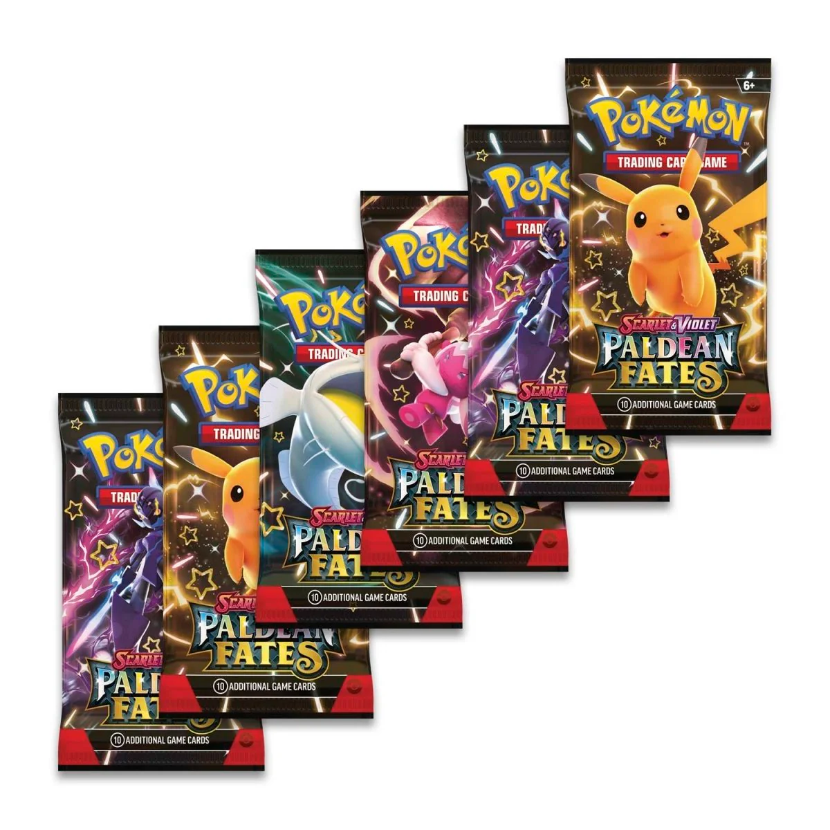 Pokemon Trading Card Game Sv 4.5 Scarlet & Violet Paldean Fates 6 Booster Bundle - Image 3