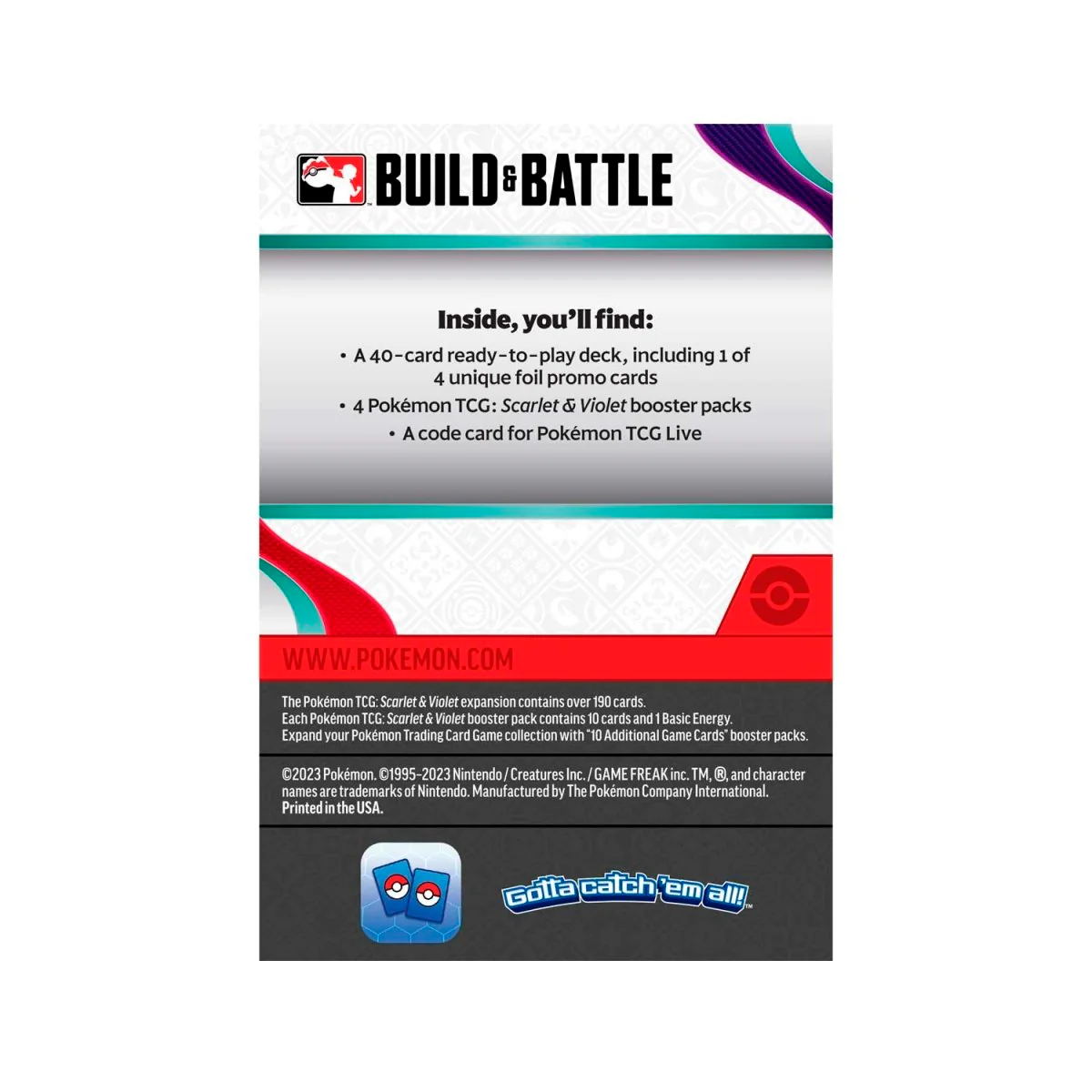 Pokemon Trading Card Game SV01 Scarlet & Violet Build & Battle Box (184-85346) - Image 5
