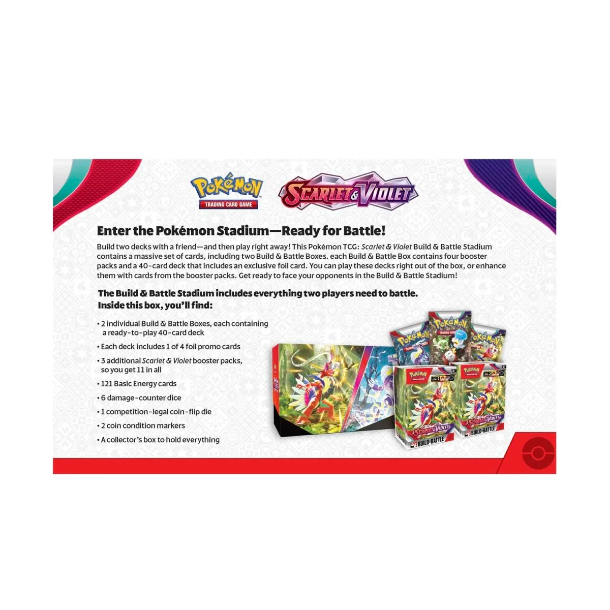 Pokemon Trading Card Game SV01 Scarlet & Violet Build & Battle Stadium Box (184-85347) - Image 8