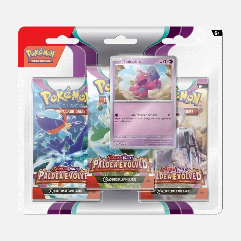 Pokemon Trading Card Game SV02 Scarlet & Violet Paldea Evolved 3 Blister (Tinkatink) (185-85353)