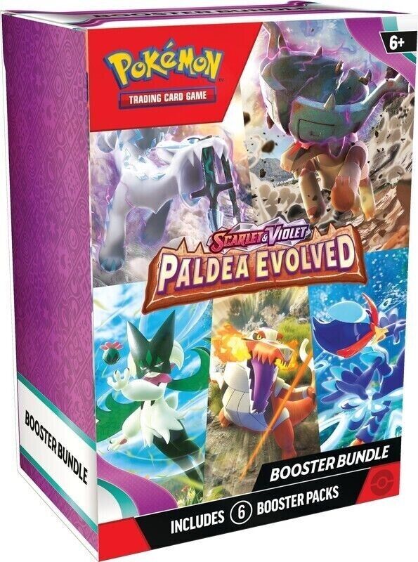 Pokemon Trading Card Game SV02 Scarlet & Violet Paldea Evolved 6 Booster Bundle (185-85362)