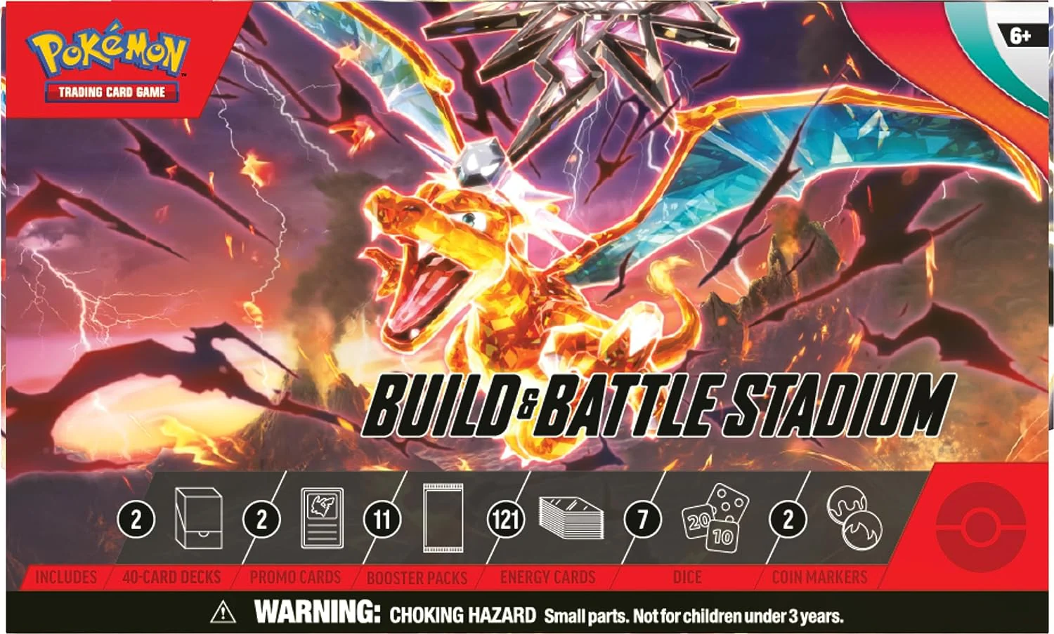 Pokemon Trading Card Game Sv03 Scarlet & Violet Obsidian Flames Build & Battle Stadium Box (186-85397) - Image 4