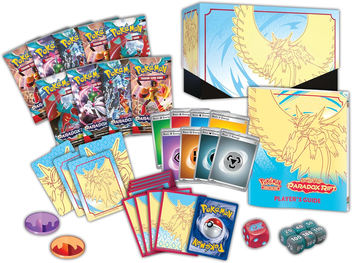 Pokemon Trading Card Game SV04 Scarlet & Violet Paradox Rift Elite Trainer Box (Roaring Moon) (187-85416) - Image 5