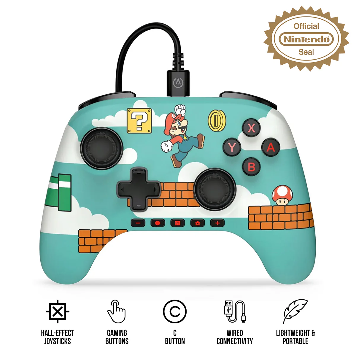 PowerA Advantage Wired Controller for Nintendo Switch 2 (Mario Time) (NSGP0527-01)