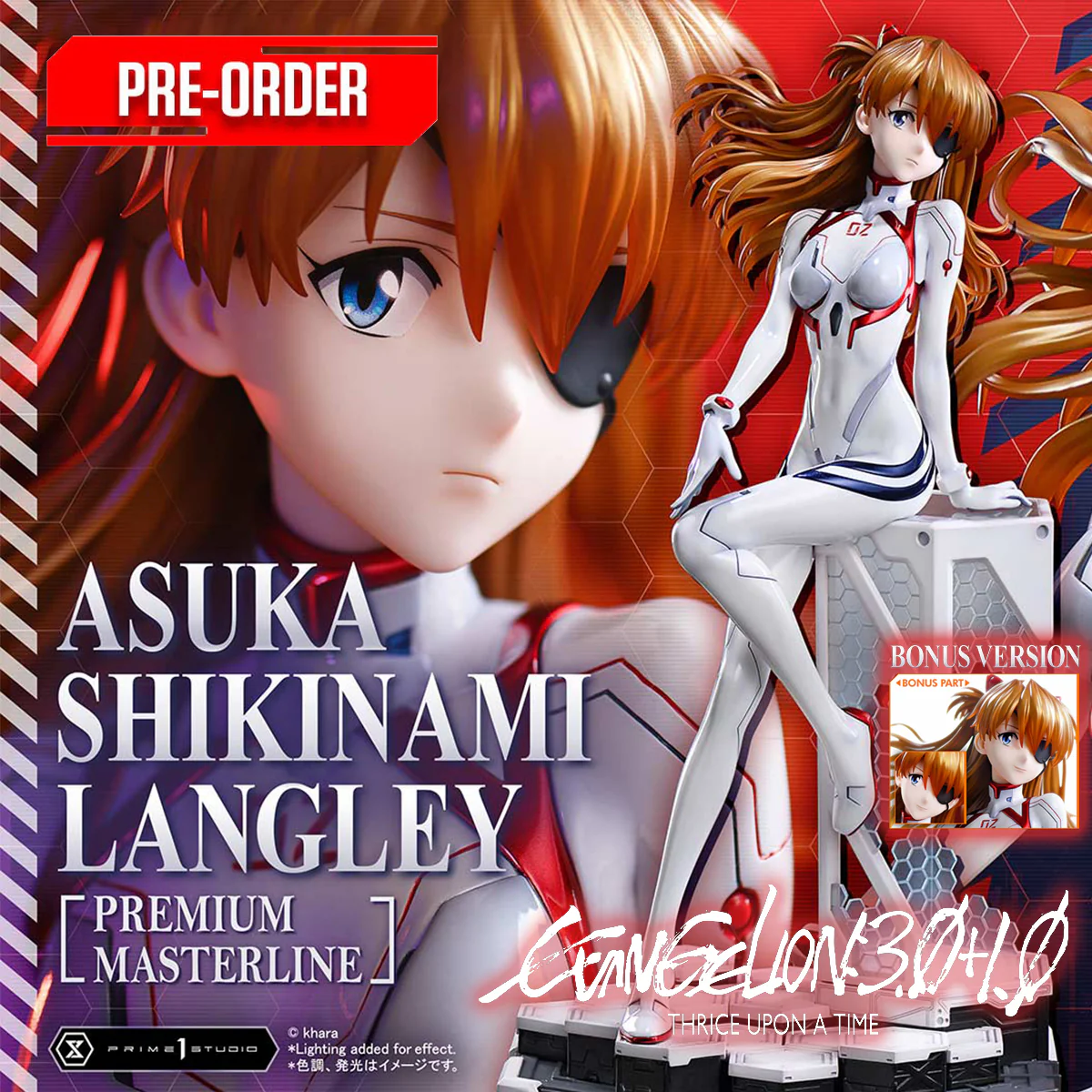 Premium Masterline Evangelion: 3.0+1.0 Thrice Upon a Time Asuka Shikigami Langley (Bonus Version) (PMEVA-01S) Pre-Order Downpayment