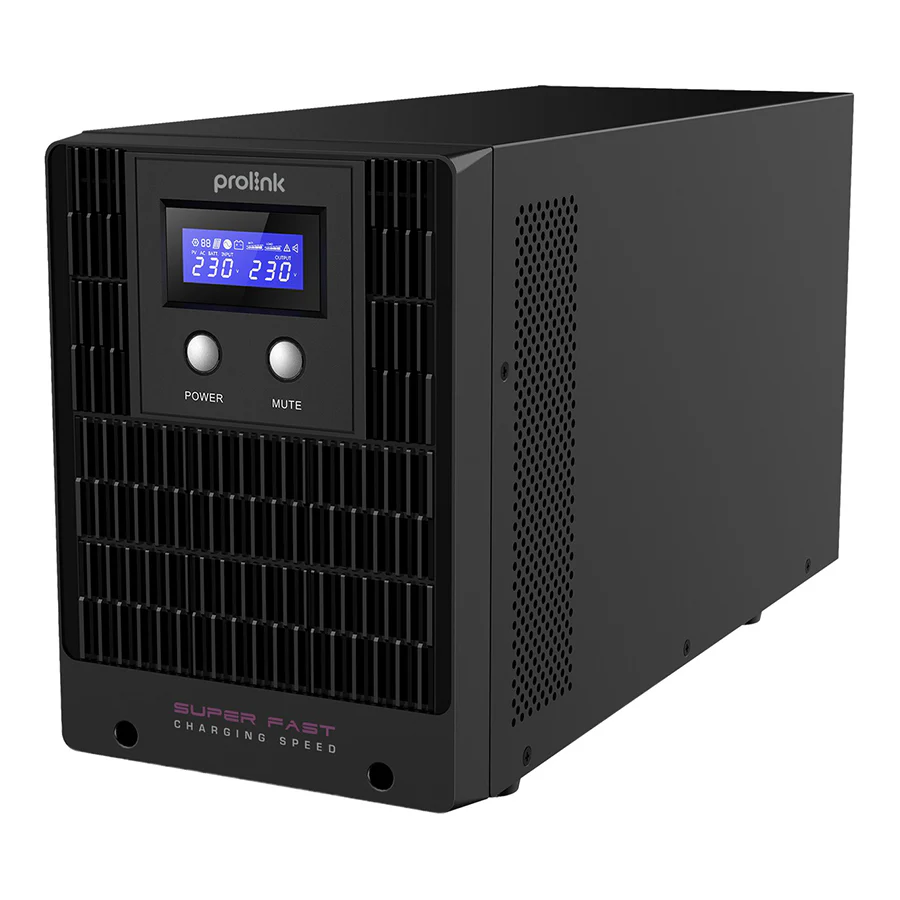 Prolink PRO3300SFCU-4U 3300VA 1980W Super-Fast Charging Line Interactive UPS with Built-in AVR + 4x Universal Socket + 2x IEC Outlet + 1x AC Input + USB Port + RJ45 Port