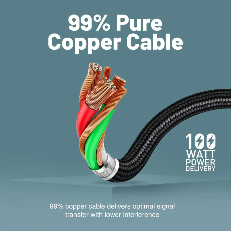 Promate HDMI-PD100 4K Crystal Clarity USB-C To HDMI Cable 4K Ultra HD 100W Power - Image 3