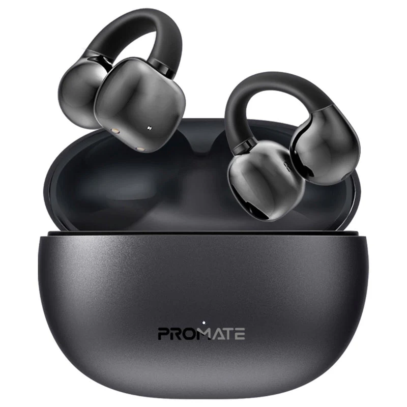 Promate AirClip AudioFit Open Ear Clip On TWS Earbuds With IntelliTouch (Black, Purple, White) - Image 10