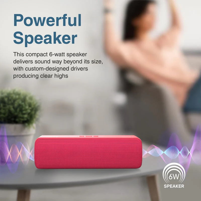 Promate Capsule-2 Crystal Sound HD Wireless Speaker (Red) - Image 2