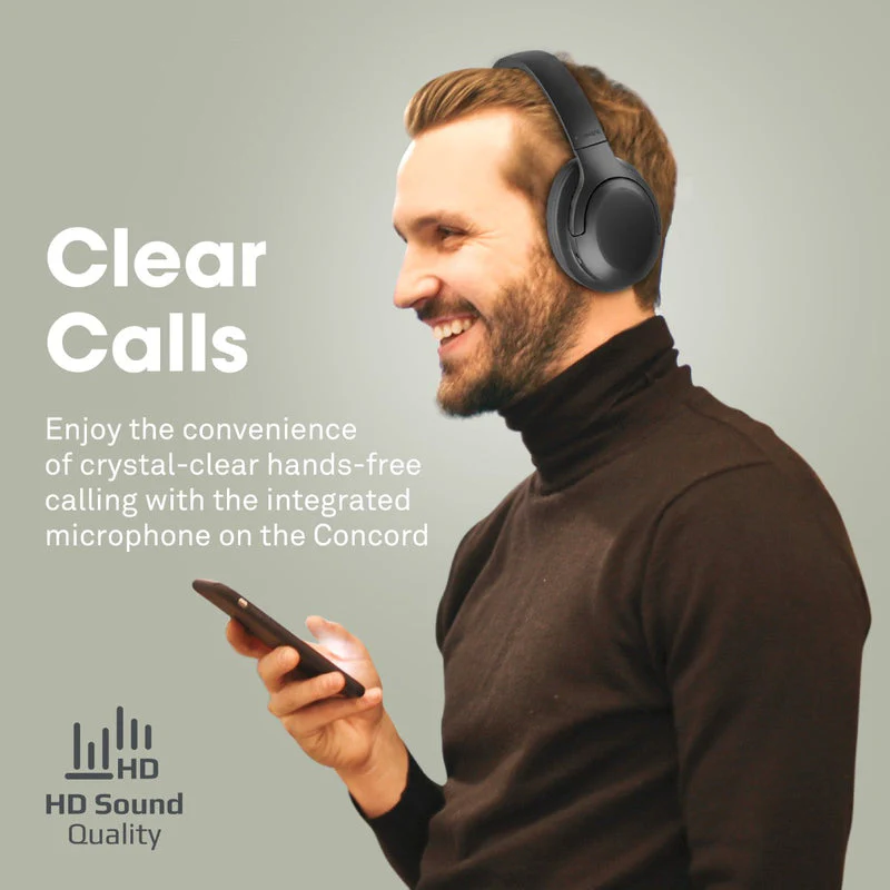 Promate Concord ANC High-Fidelity Stereo Wireless Headphones (Black) - Image 4
