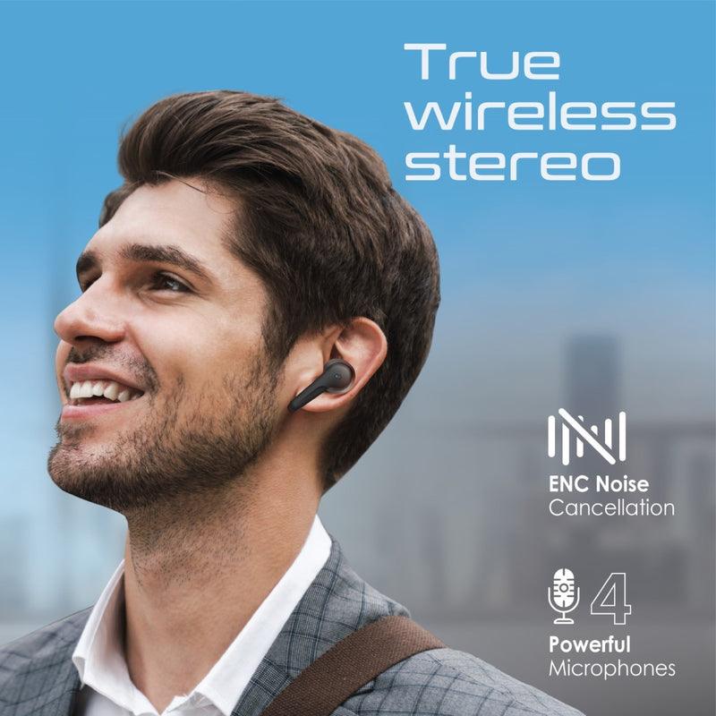 Promate Freepods-3 High Definition ENC Earphones With Intellitouch (Black) - Image 3