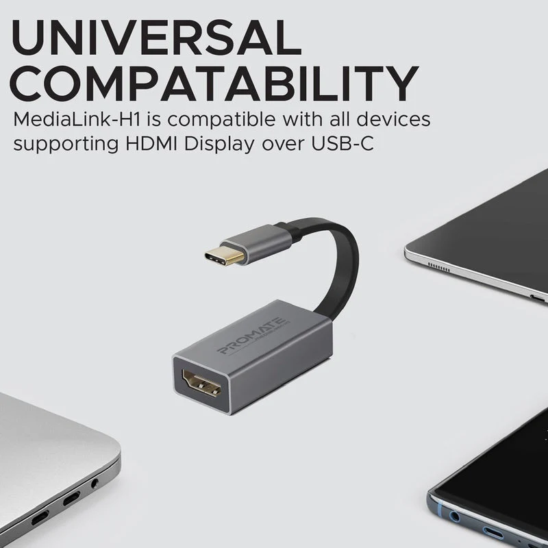 Promate MEDIALINK-H1 High Definition USB-C TO HDMI Adapter 4K UHD - Image 3
