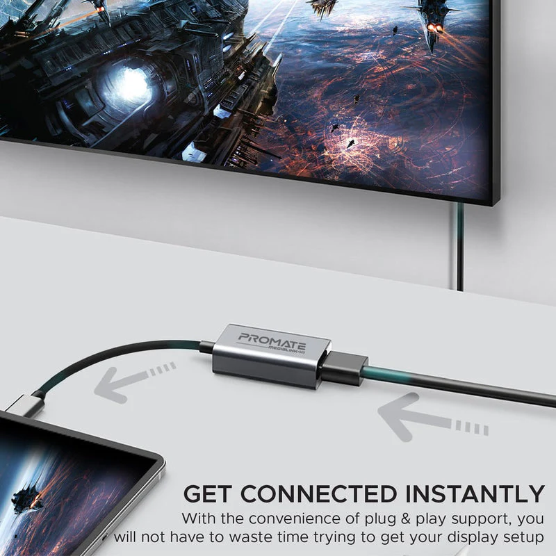 Promate MEDIALINK-H1 High Definition USB-C TO HDMI Adapter 4K UHD - Image 4