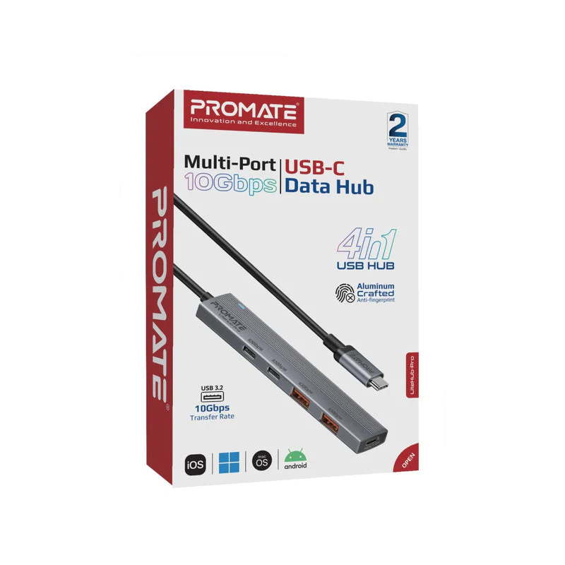 Promate LiteHub-Pro Multi-Port 10Gbps USB-C Data Hub - Image 10