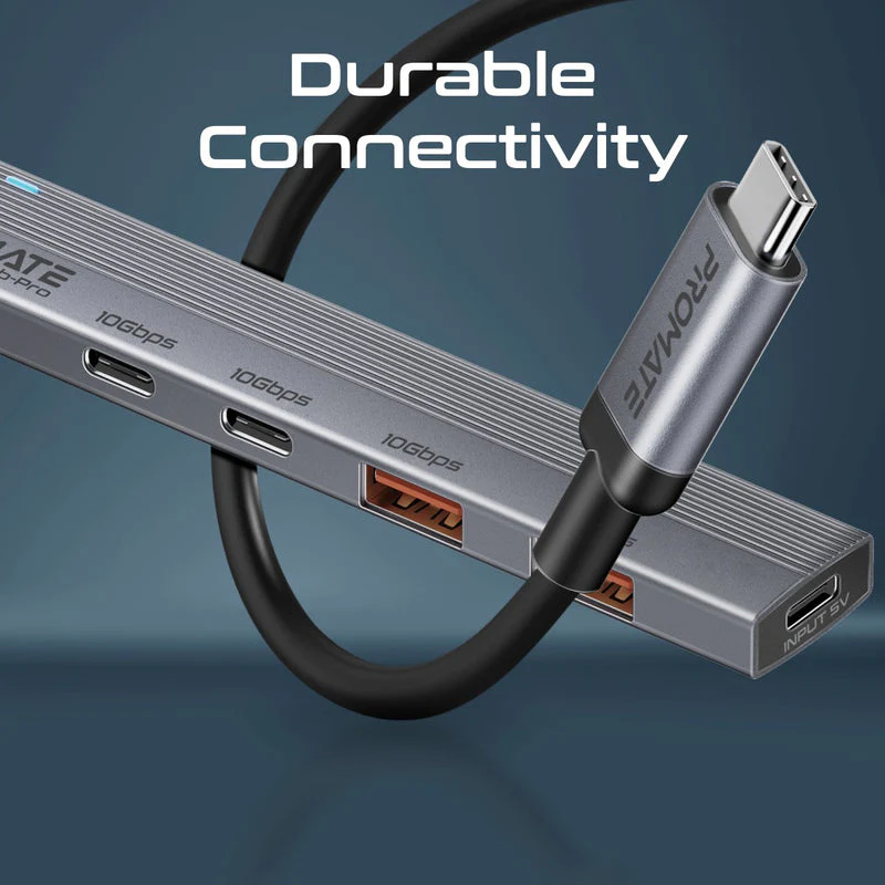 Promate LiteHub-Pro Multi-Port 10Gbps USB-C Data Hub - Image 4