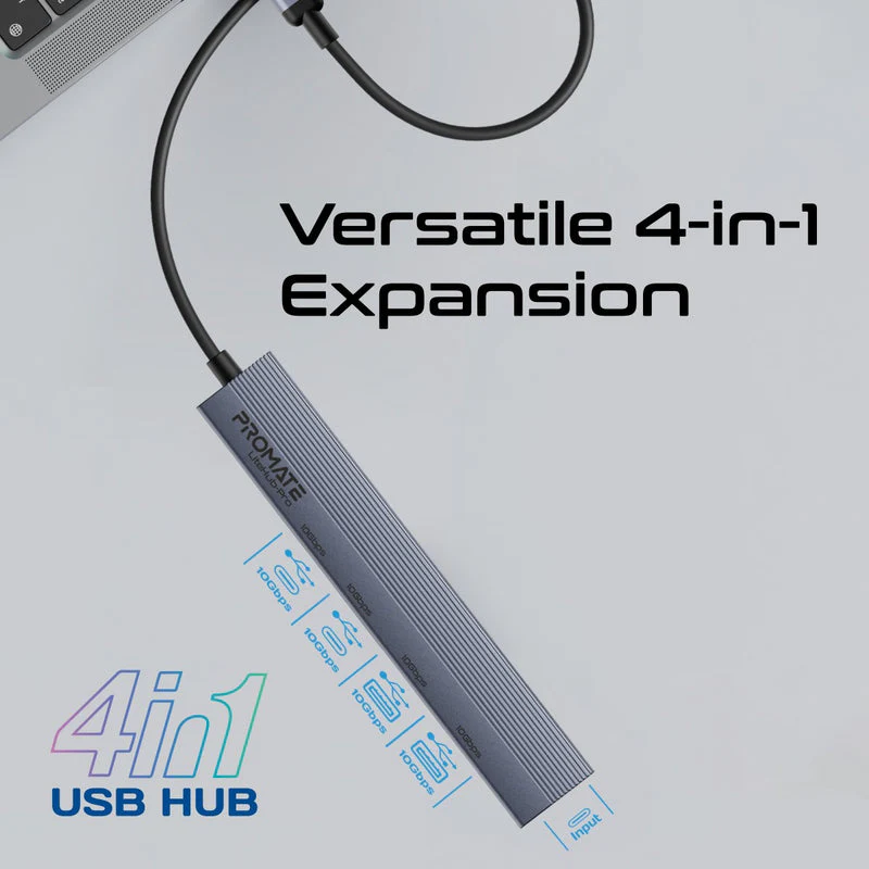 Promate LiteHub-Pro Multi-Port 10Gbps USB-C Data Hub - Image 9