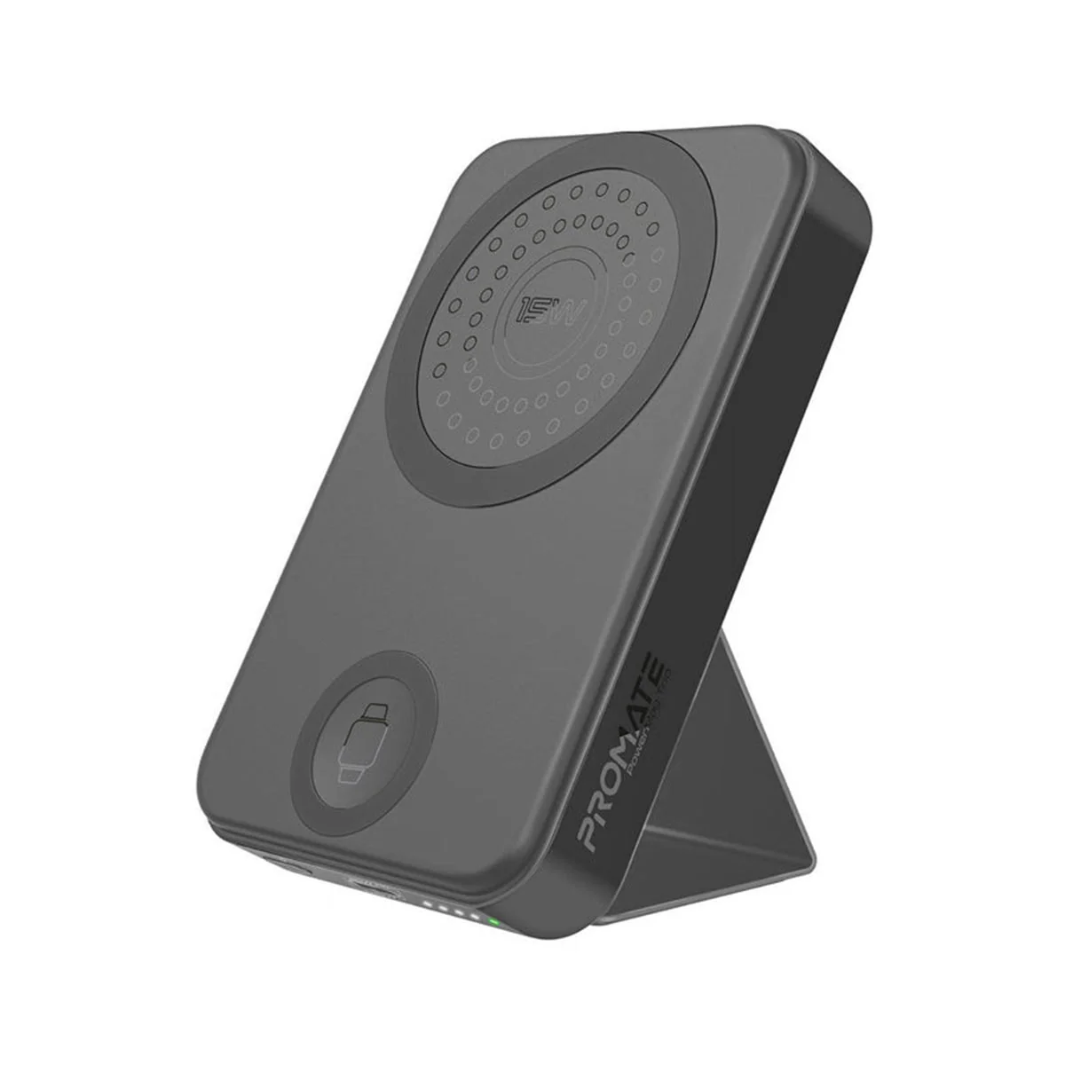 Promate Powermag-Trio 10000MAH Supercharge Magsafe Compatible And Apple Watch Wireless Charging Power Bank (Black, White) - Image 2