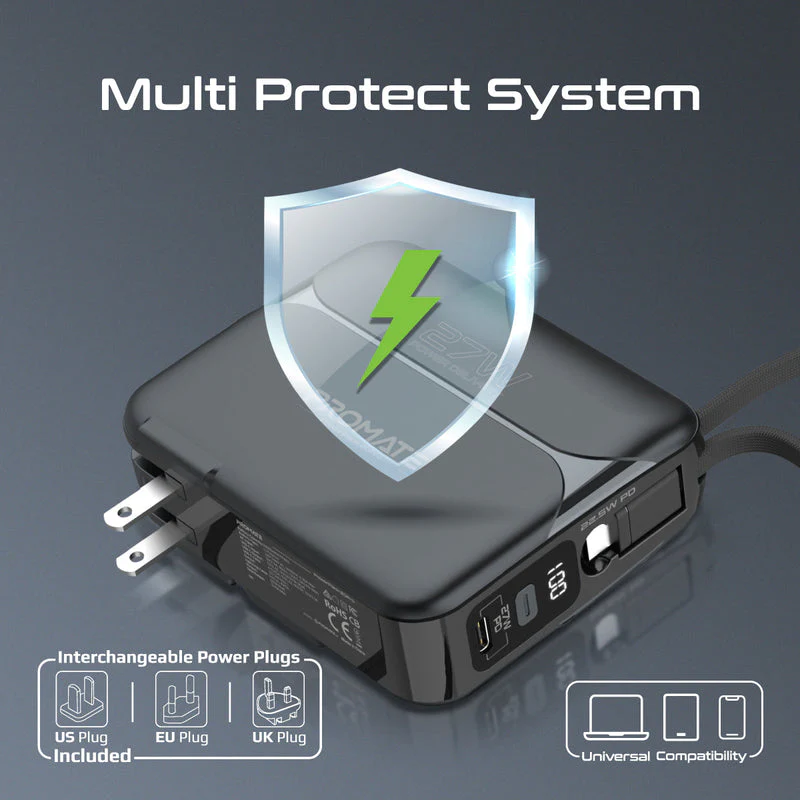 Promate Powerpack-20PRO Ultra-Compact 20000MAH Power Bank W/ AC Charger - Image 4