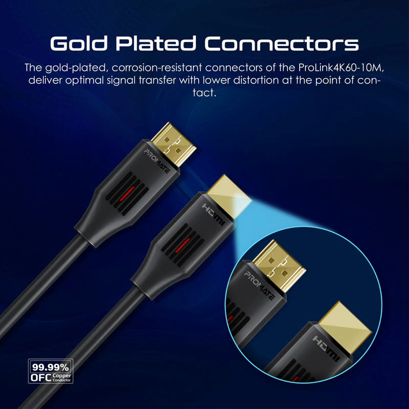 Promate ProLink4K60-10M Ultra-High Definition 4K at 60Hz HDMI Audio Video Cable - Image 7