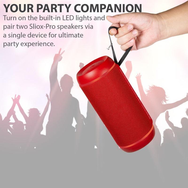 PROMATE Silox-Pro 30W High Definition TWS Speaker With Led Light Show (Red) - Image 6