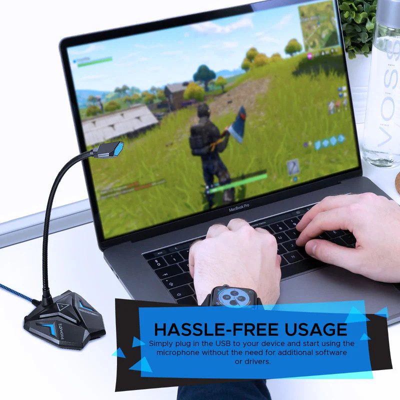 Promate Streamer High Definition USB Gaming Microphone (Blue) - Image 7
