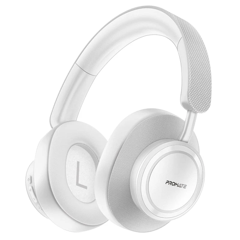 Promate Takt High Fidelity Over-Ear Stereo Wireless Headphones (Black, White) - Image 11