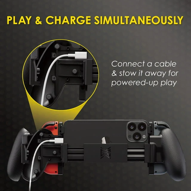 Proteus 3-in-1 JoyCon Grip for Nintendo Switch/ iPhone/ Android (Black) - Image 3