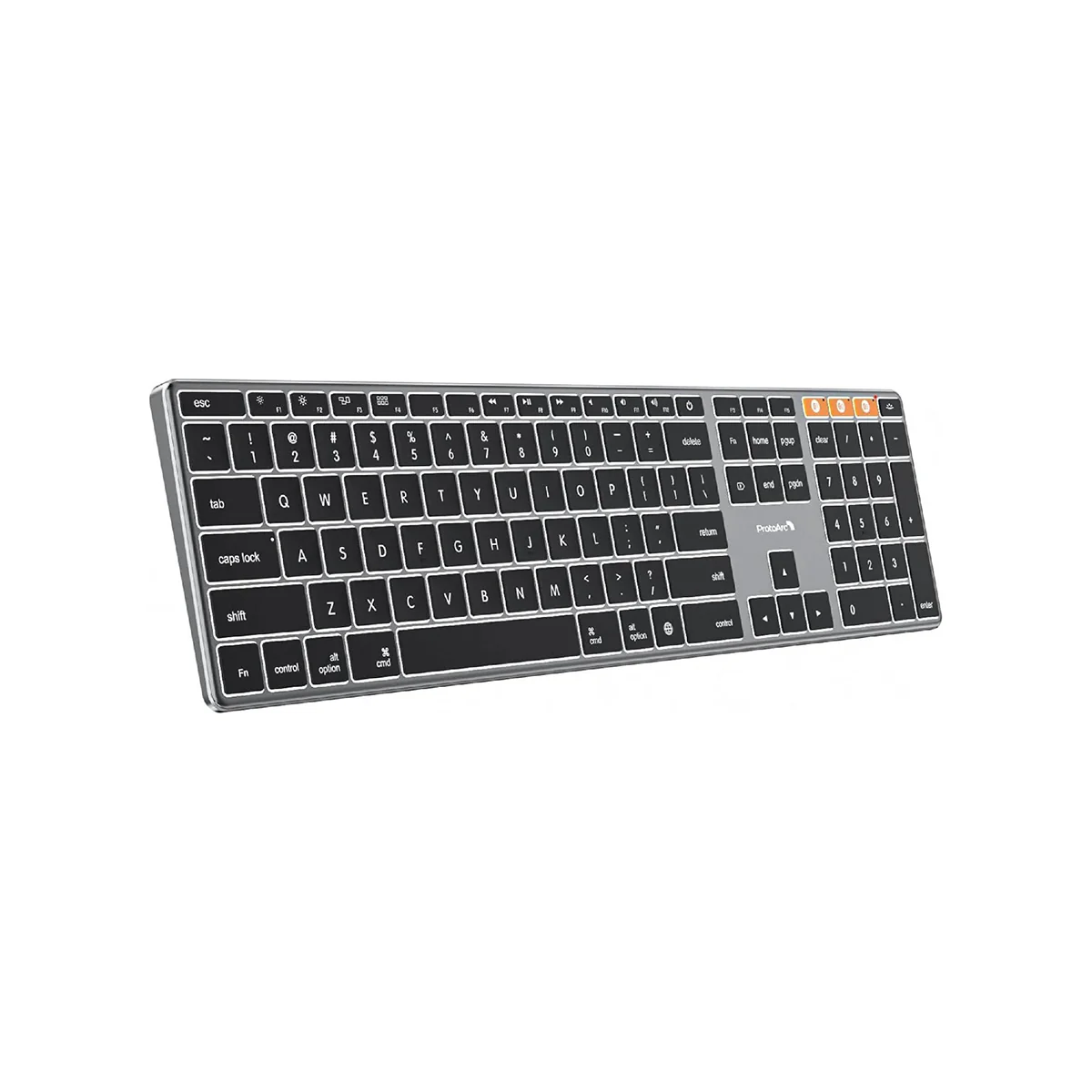 ProtoArc K110-A Full Size Backlit Aluminum Bluetooth Keyboard for Mac (Space Grey) (CP016741) - Image 3