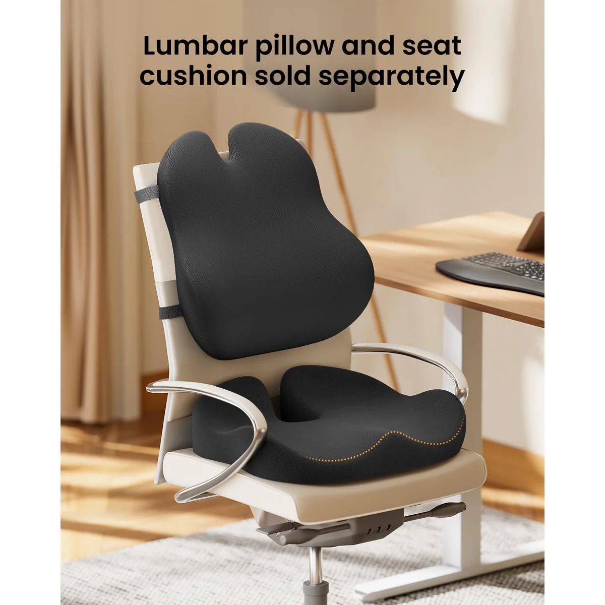 ProtoArc LP Butterfly Ergonomic Lumbar Pillow (Black) (CP016453) - Image 8