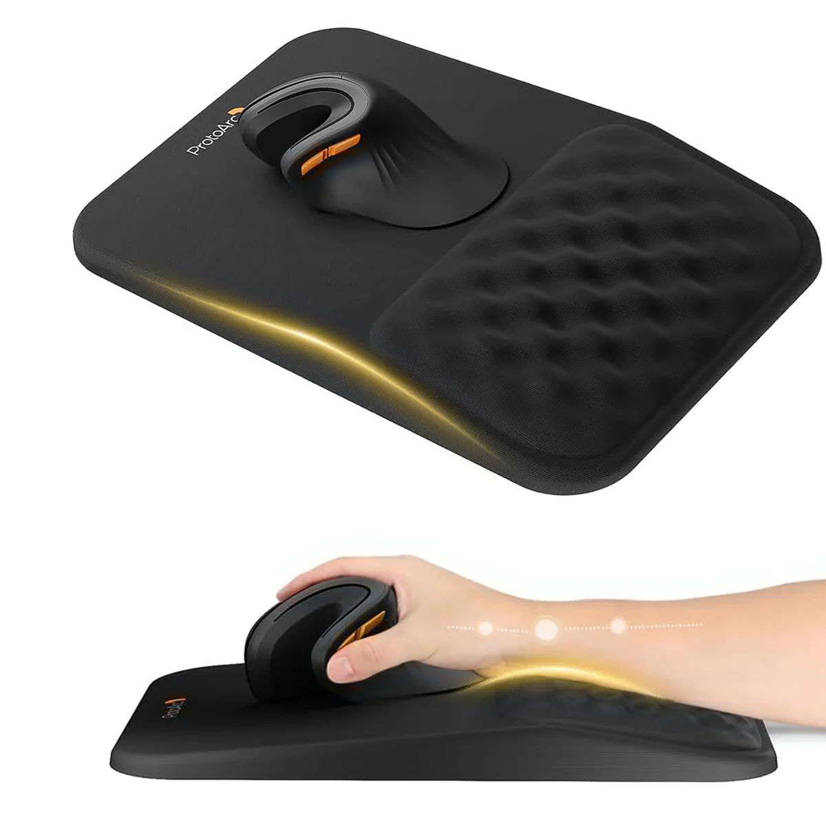 ProtoArc MP50 Ergonomic Mouse Pad with Wrist Rest (Lycra Black, Lycra Gray, Lycra Beige) - Image 8