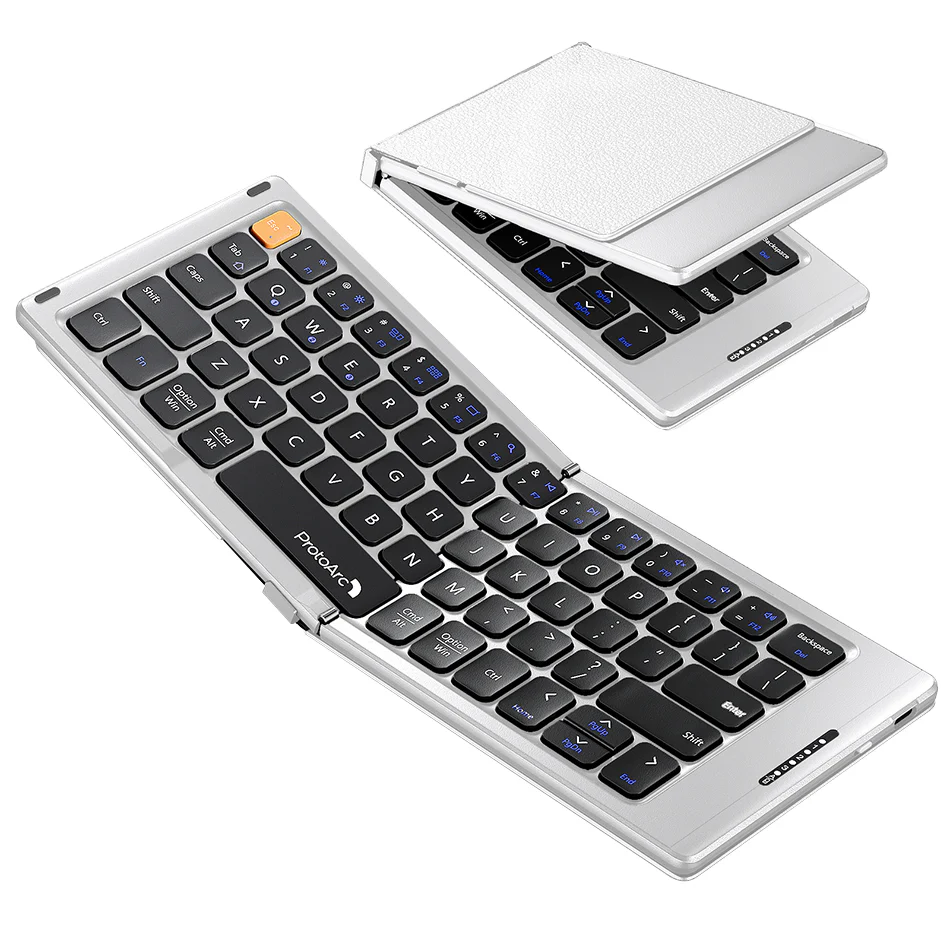 ProtoArc XK04 Foldable Compact Bluetooth Keyboard (Silver) (CP016827) - Image 2