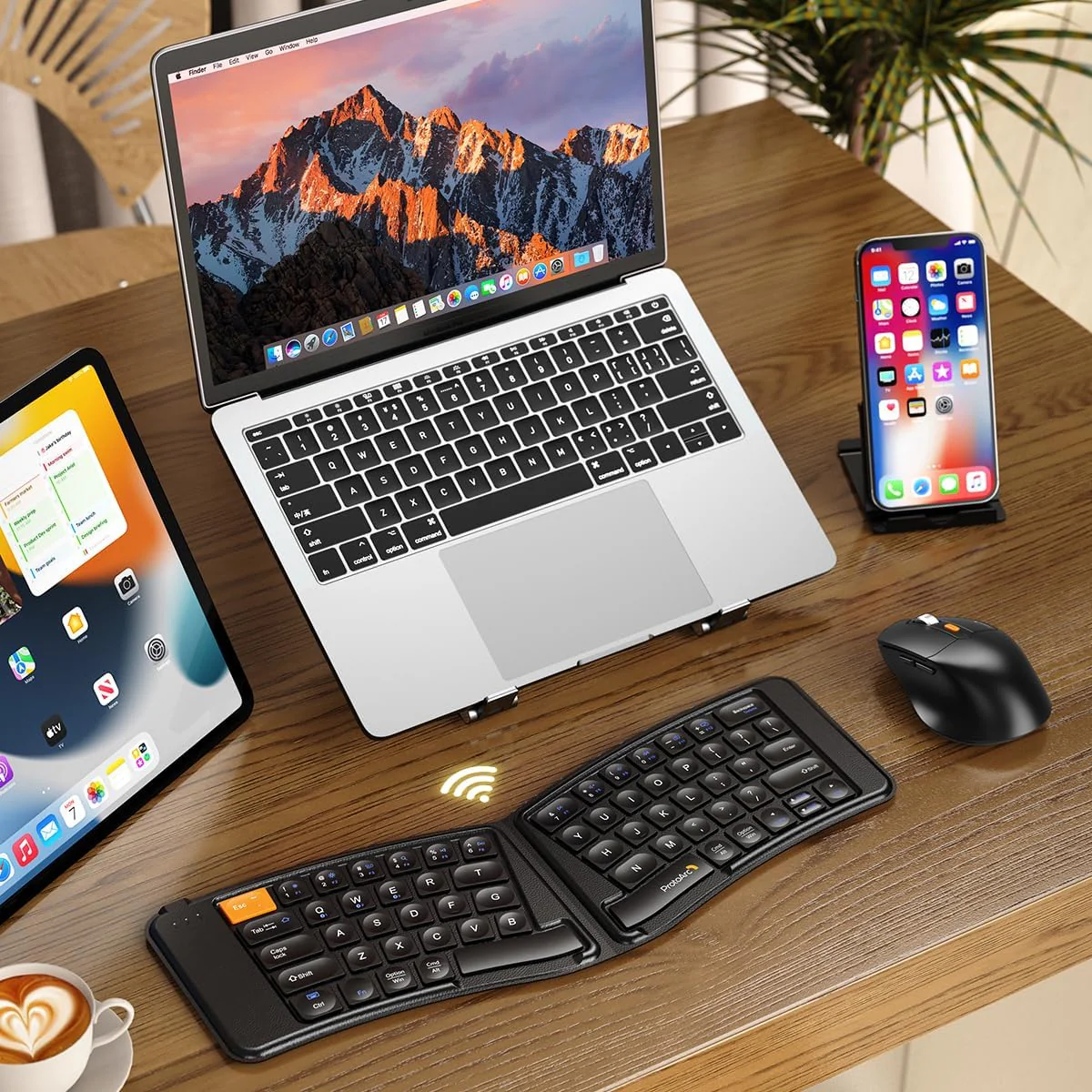 ProtoArc XKM03 Foldable Multi-Device Bluetooth Keyboard and Mouse Combo (Black) (CP014997) - Image 5